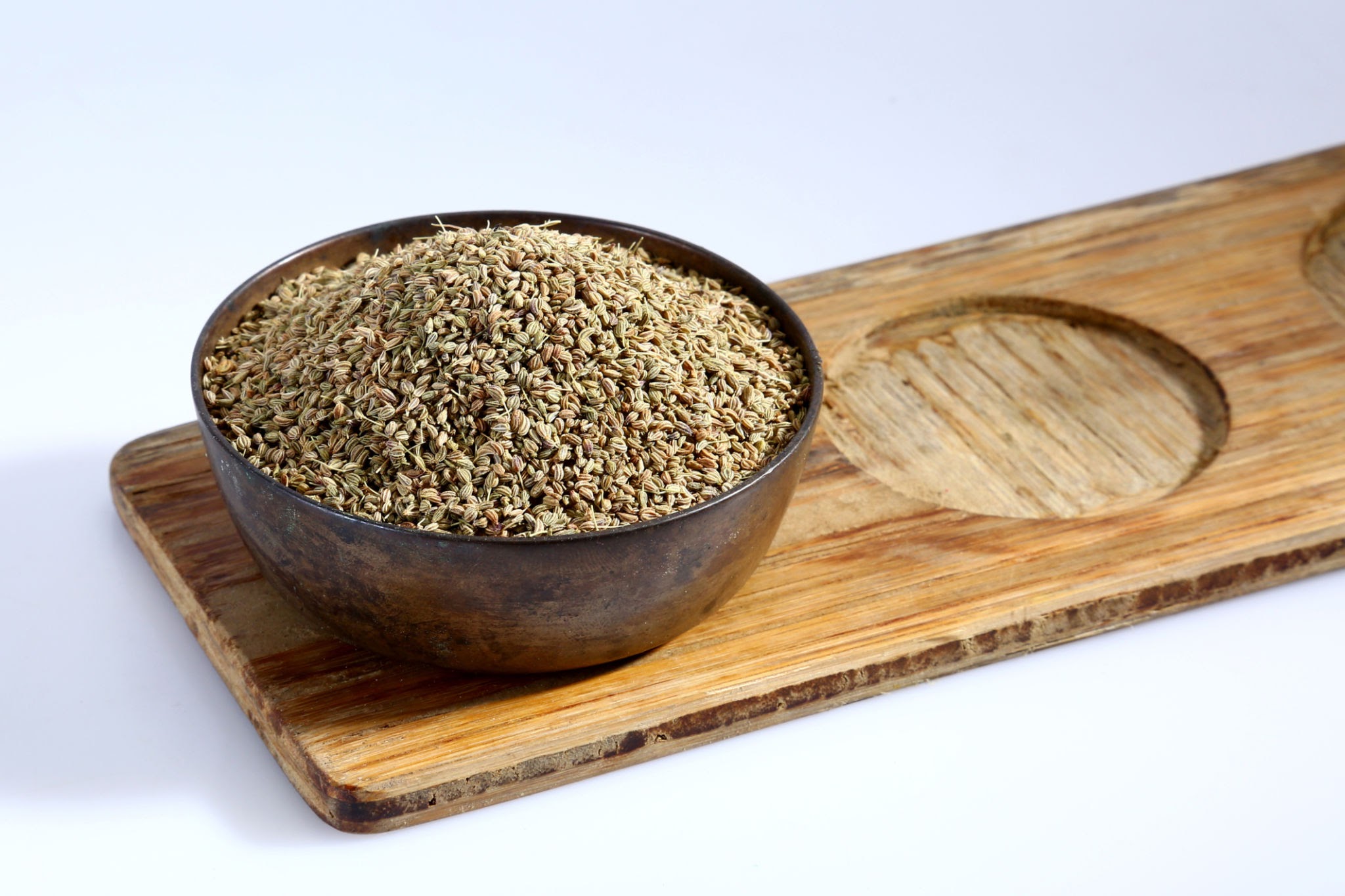 Ajwain in a Wooden bowl